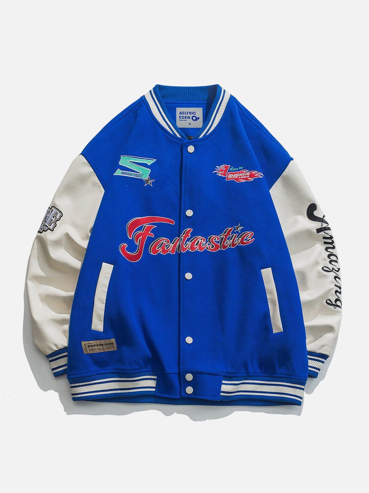 Aelfric Eden Embroidered Letters Varsity Jacket sold by Aelfric Eden