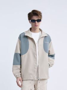 Aelfric Eden Color Blocking Stand Collar Jacket sold by Aelfric Eden