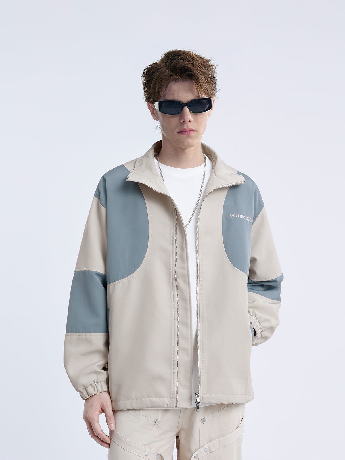 Aelfric Eden Color Blocking Stand Collar Jacket sold by Aelfric Eden product image thumbnail 2