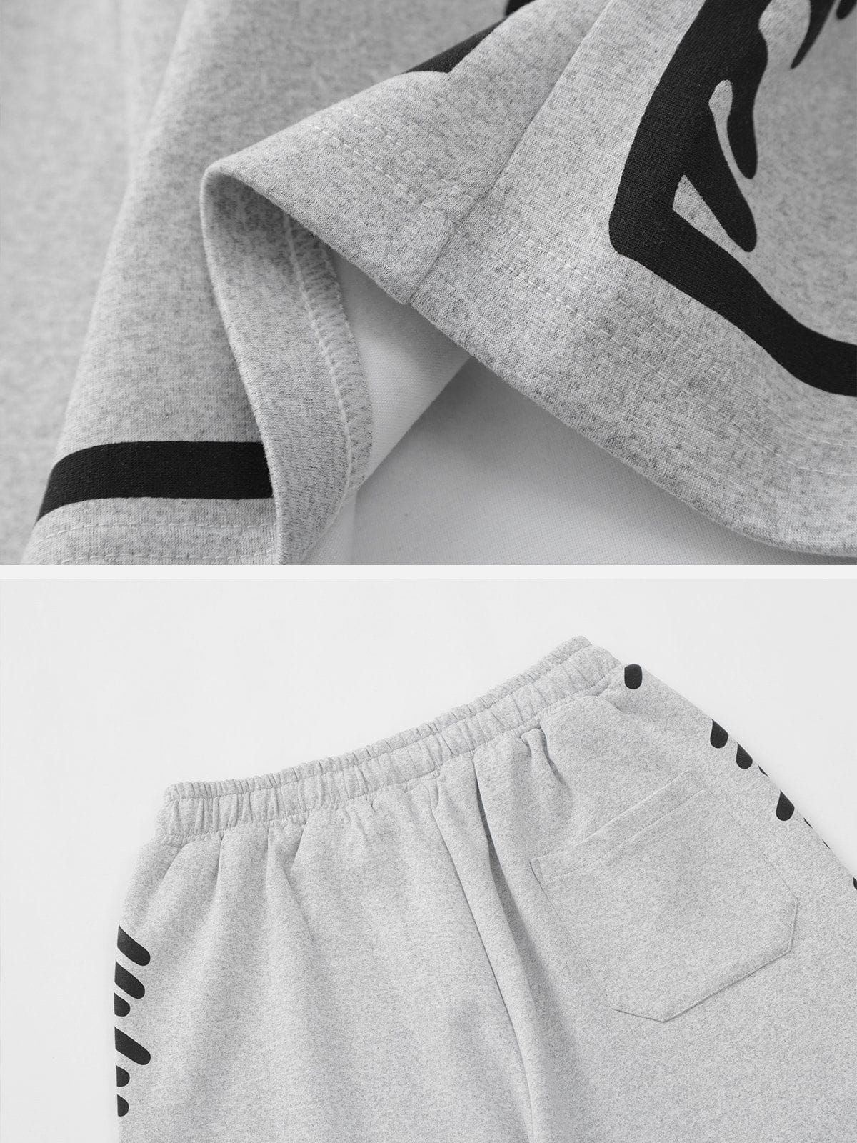 Side Stripe Print Shorts sold by Aelfric Eden product image thumbnail 5