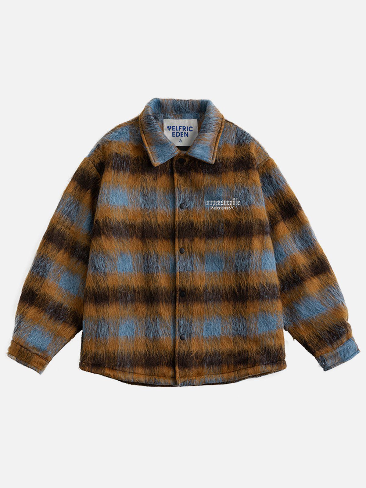 Aelfric Eden Vintage Color Blocking Plaid Jacket sold by Aelfric Eden