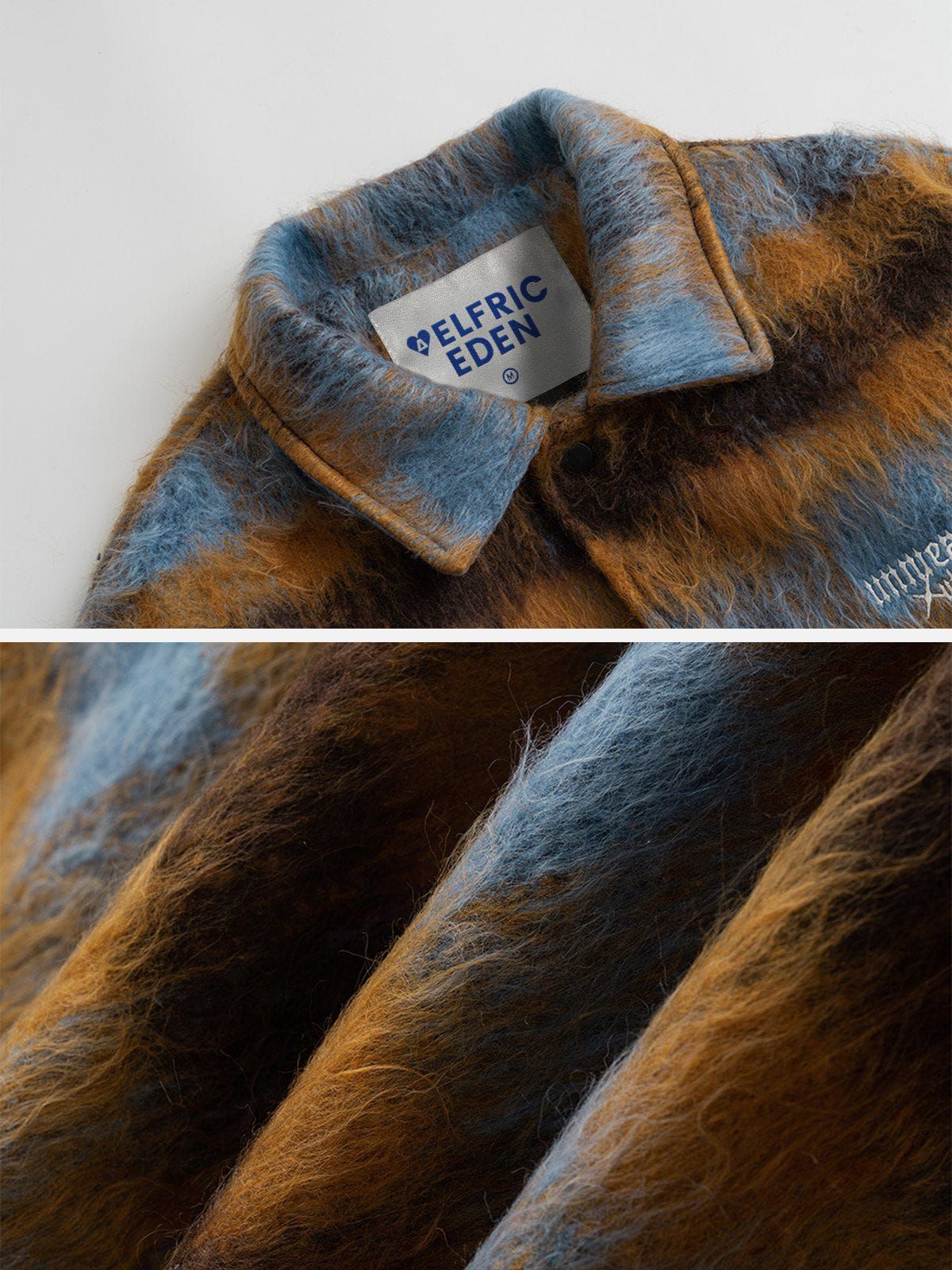 Aelfric Eden Vintage Color Blocking Plaid Jacket sold by Aelfric Eden product image thumbnail 5