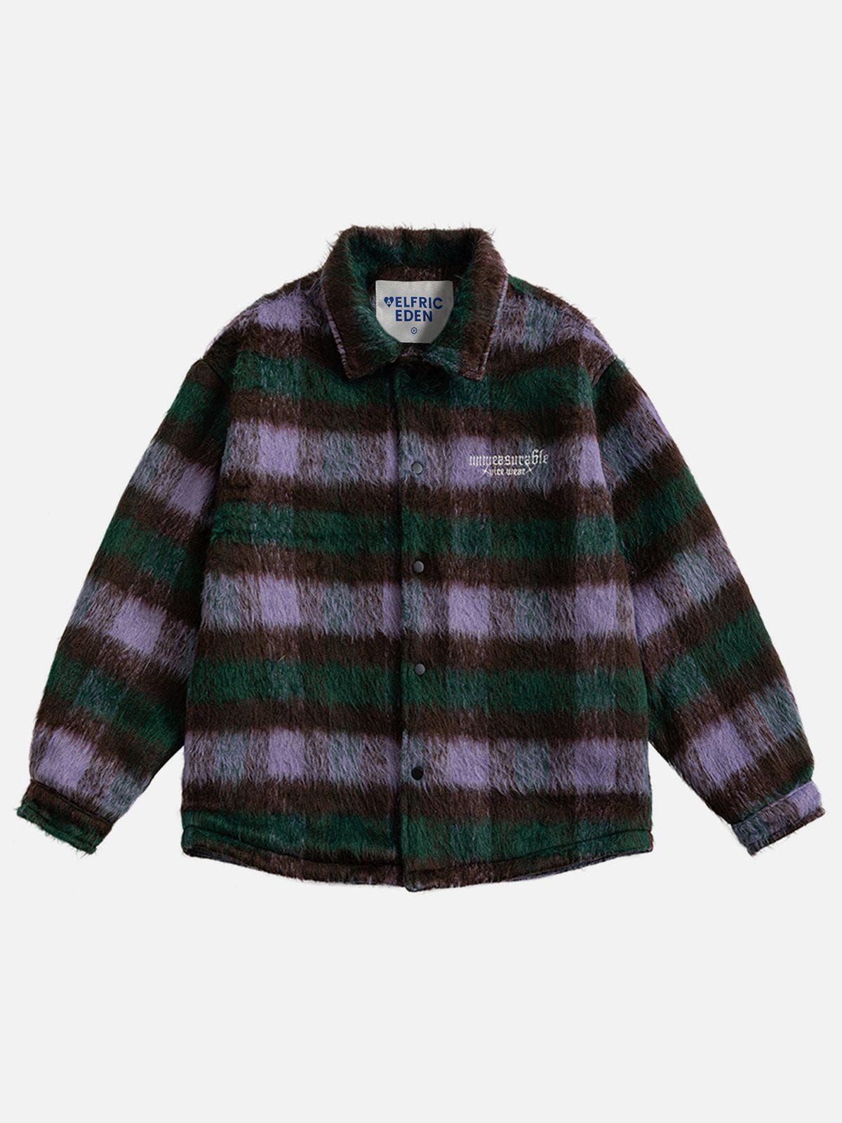 Aelfric Eden Vintage Color Blocking Plaid Jacket sold by Aelfric Eden product image thumbnail 2