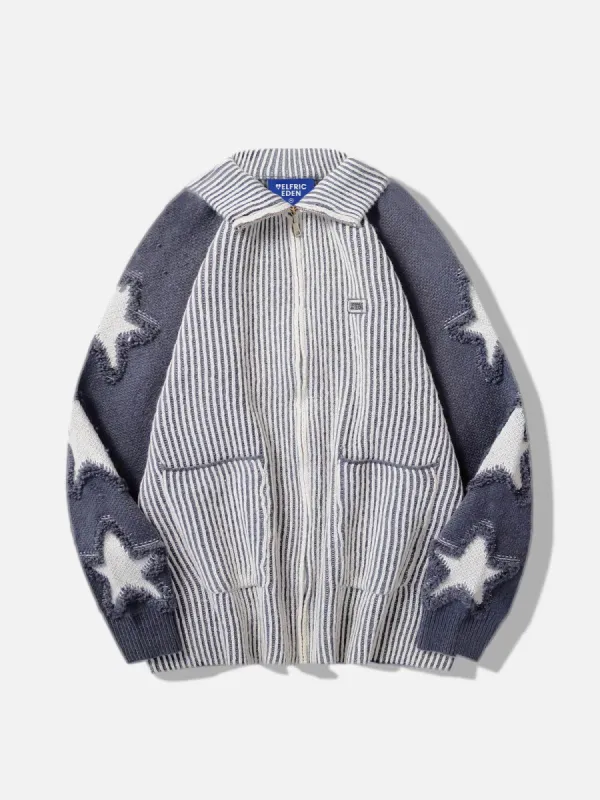 Aelfric Eden Stripe Star Jacquard Cardigan sold by Aelfric Eden