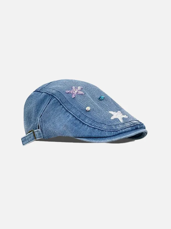 Vintage Embroidery Star Denim Hat sold by Aelfric Eden