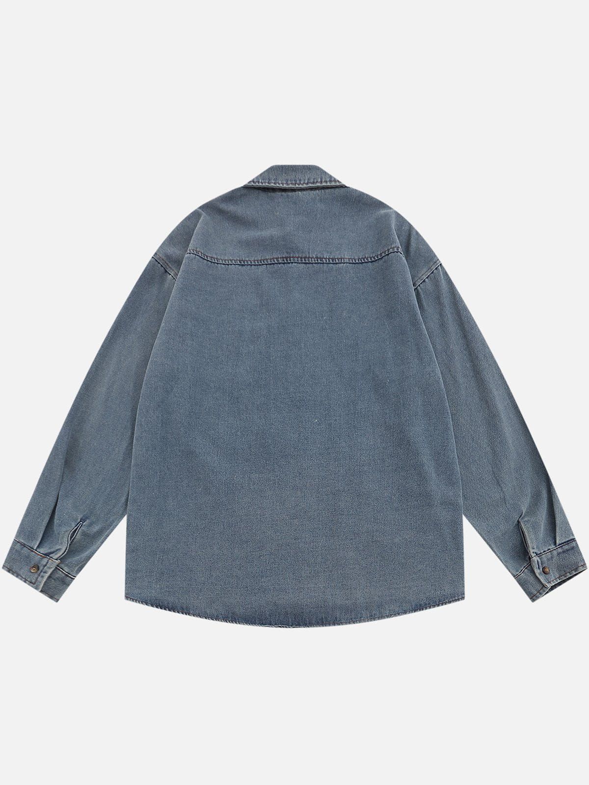 Aelfric Eden Embroidery Patchwork Long Sleeve Shirt sold by Aelfric Eden product image thumbnail 2