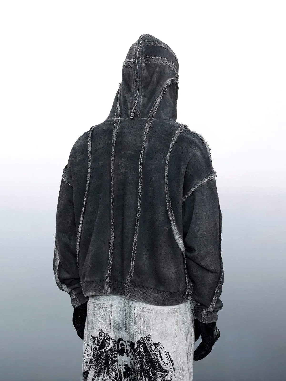 Eye Of Moon Cut-Out Eye Hooded Jacket sold by Aelfric Eden product image thumbnail 4