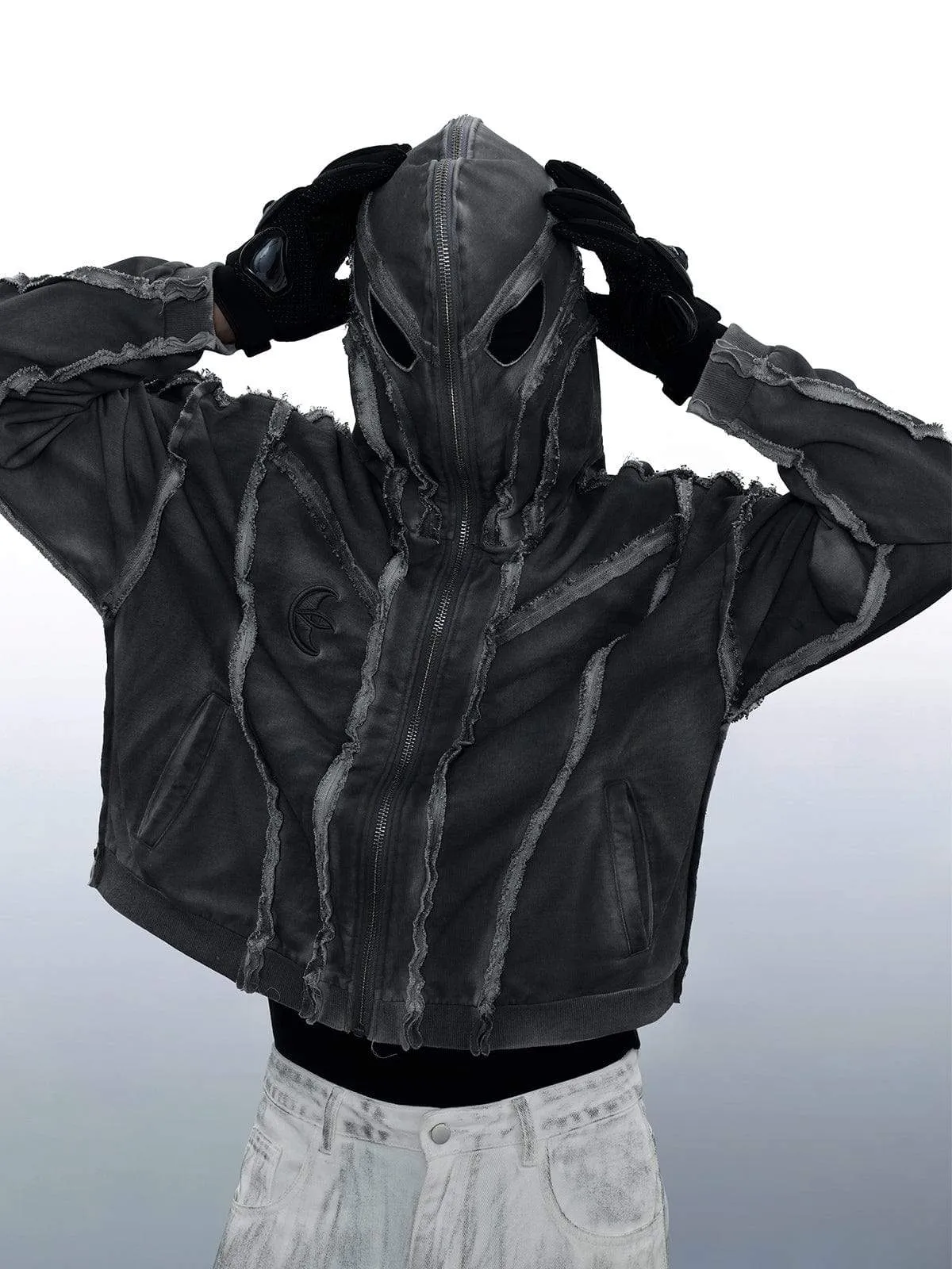 Eye Of Moon Cut-Out Eye Hooded Jacket sold by Aelfric Eden product image thumbnail 3