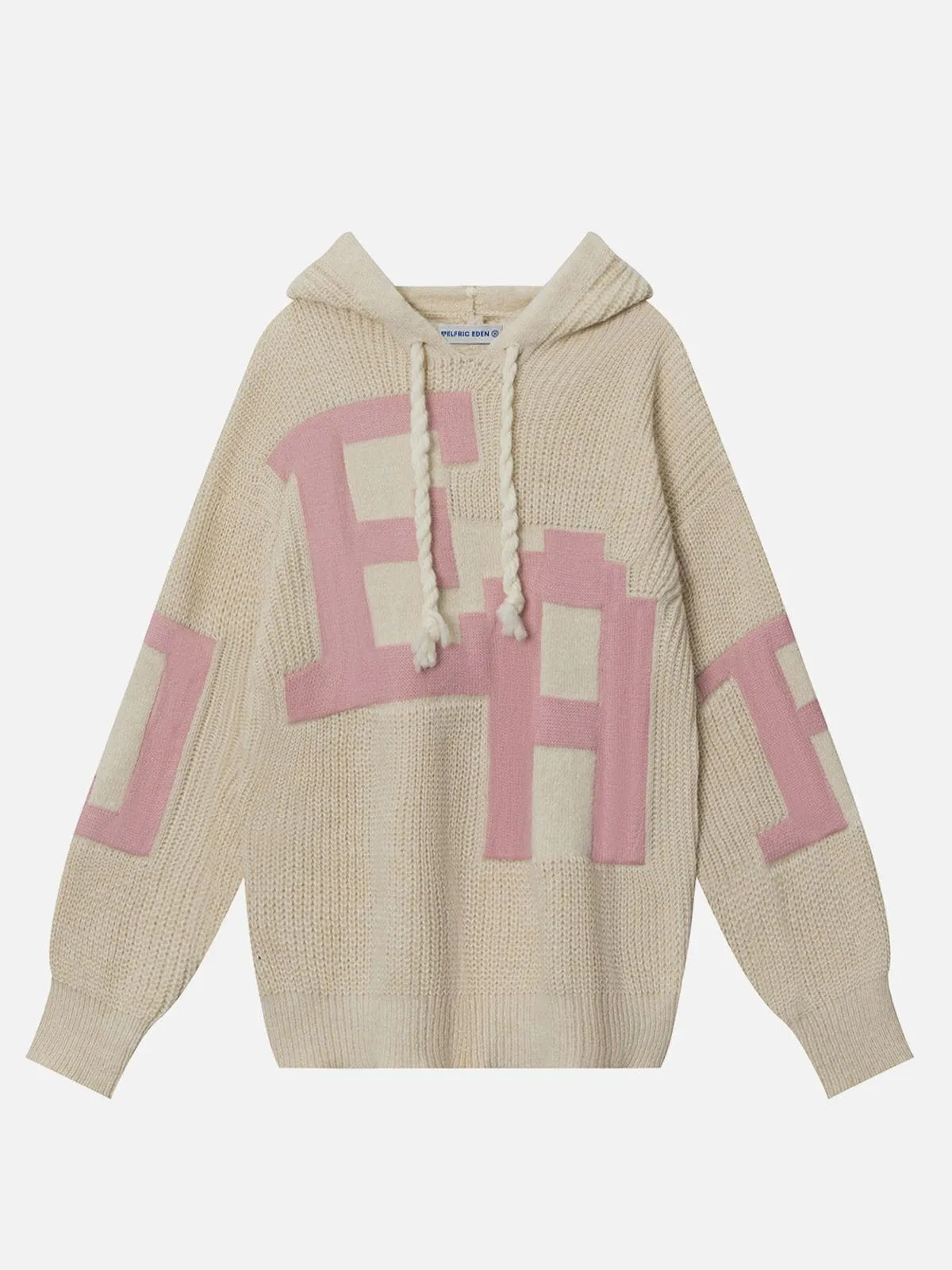 Aelfric Eden Letter Jacquard Knit Pullover Hoodie sold by Aelfric Eden