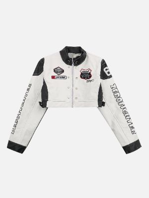 "Freaky" Biker Crop Motorcycle Jacket sold by Aelfric Eden