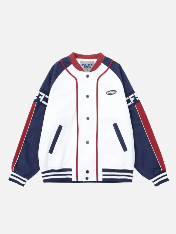 Aelfric Eden Vintage Patchwork Varsity Jacket sold by Aelfric Eden