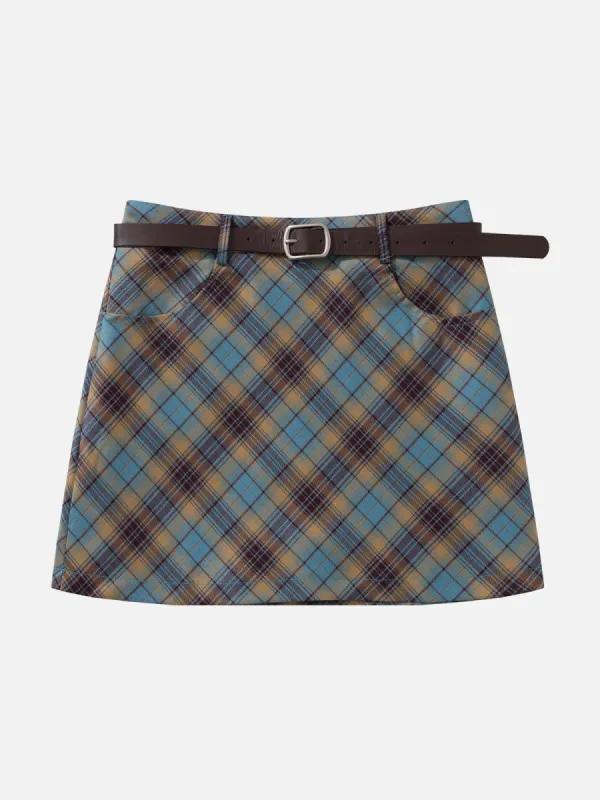 Aelfric Eden Belt Plaid Skirt sold by Aelfric Eden