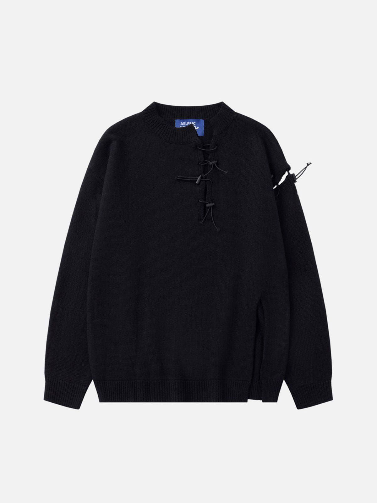 Aelfric Eden Solid Distressed Drawstring Sweater sold by Aelfric Eden