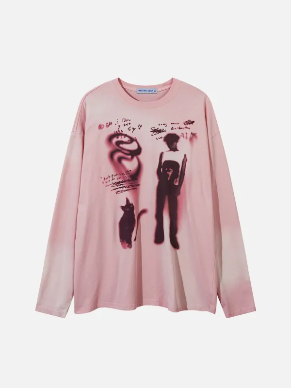 Aelfric Eden Blurring Shadow Washed Long Sleeve Tee sold by Aelfric Eden