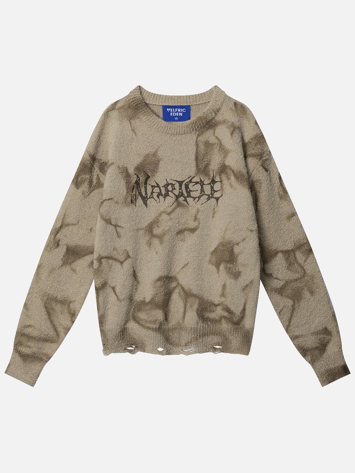 Aelfric Eden Dip-Dye Printed Distressed Sweater sold by Aelfric Eden