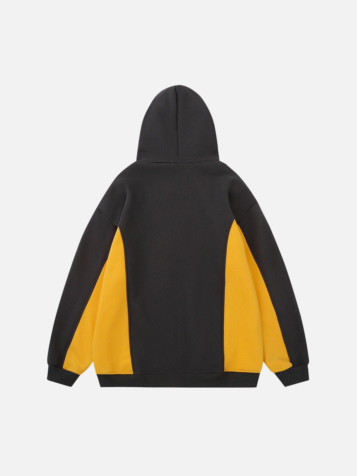 Aelfric Eden Color Blocking Irregular Pocket Hoodie sold by Aelfric Eden product image thumbnail 4