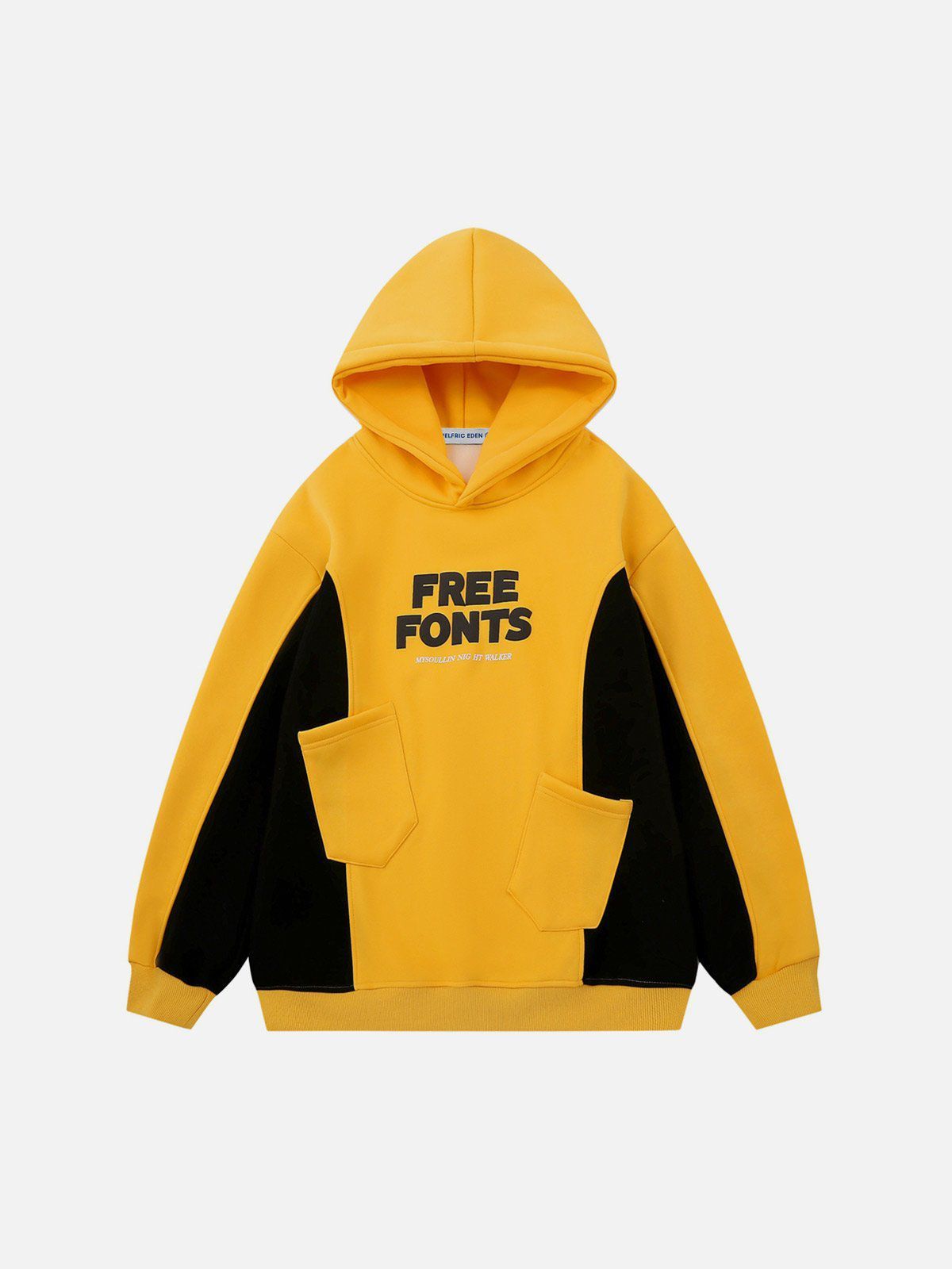 Aelfric Eden Color Blocking Irregular Pocket Hoodie sold by Aelfric Eden product image thumbnail 3