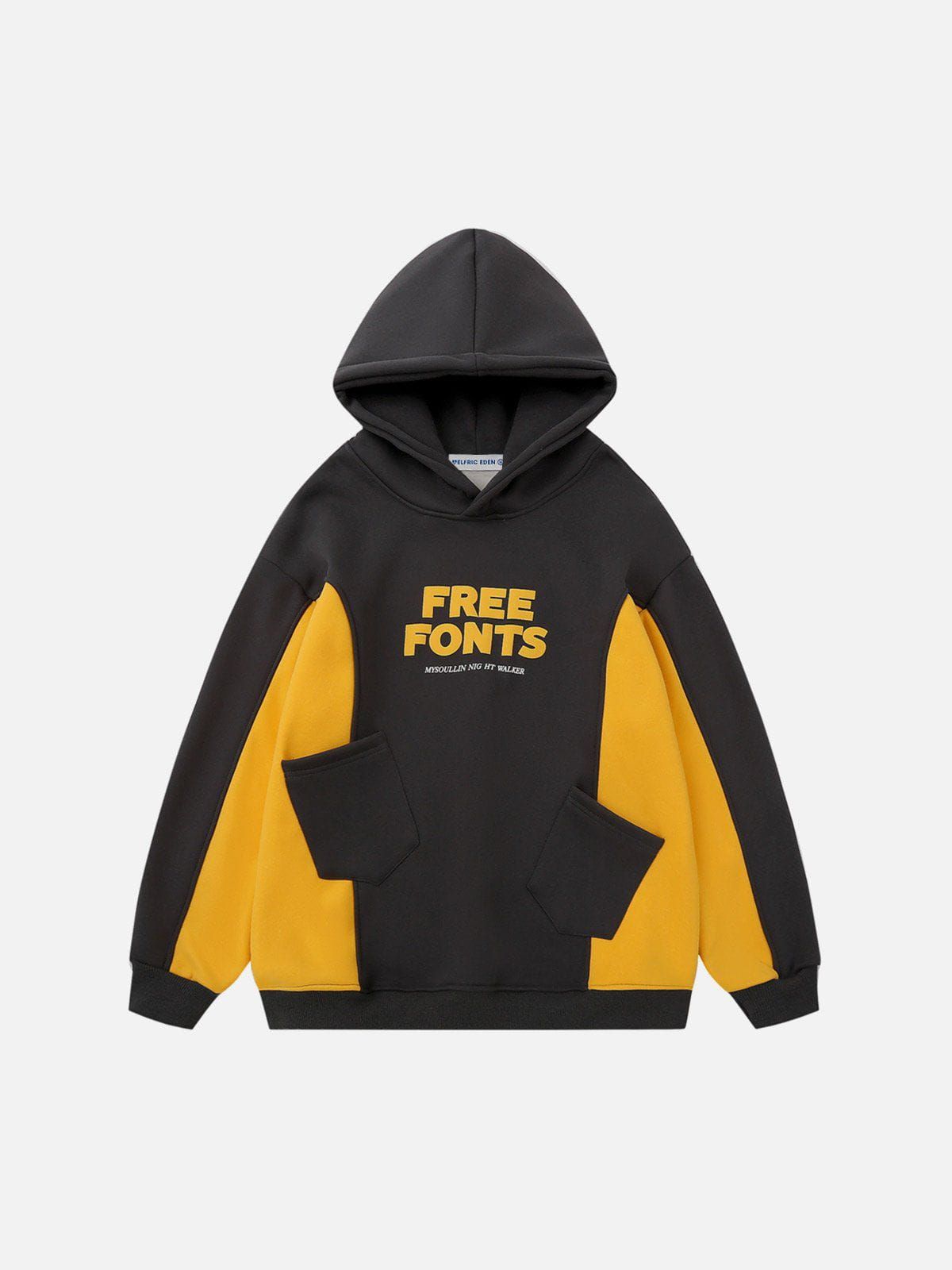 Aelfric Eden Color Blocking Irregular Pocket Hoodie sold by Aelfric Eden