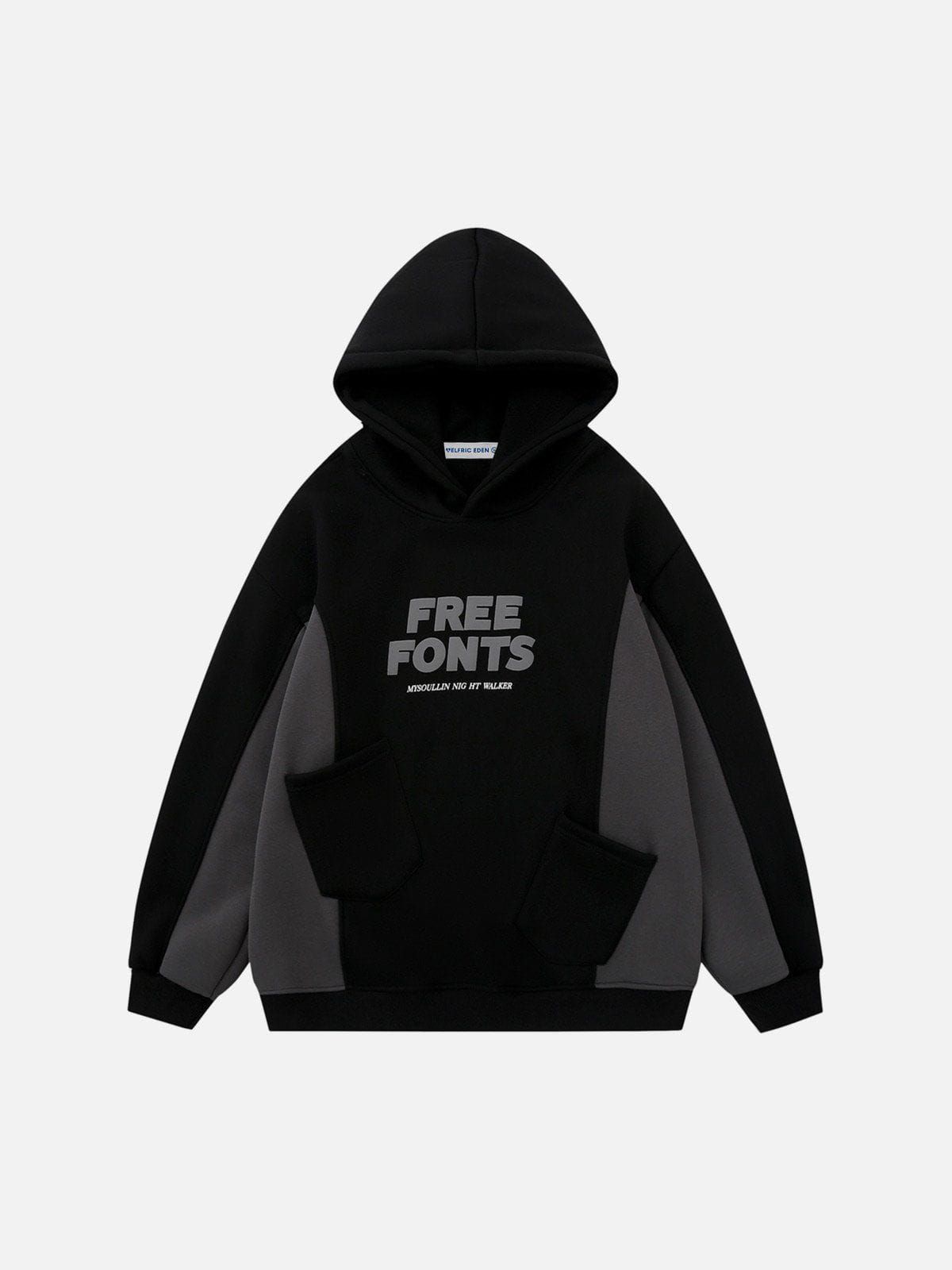 Aelfric Eden Color Blocking Irregular Pocket Hoodie sold by Aelfric Eden product image thumbnail 2