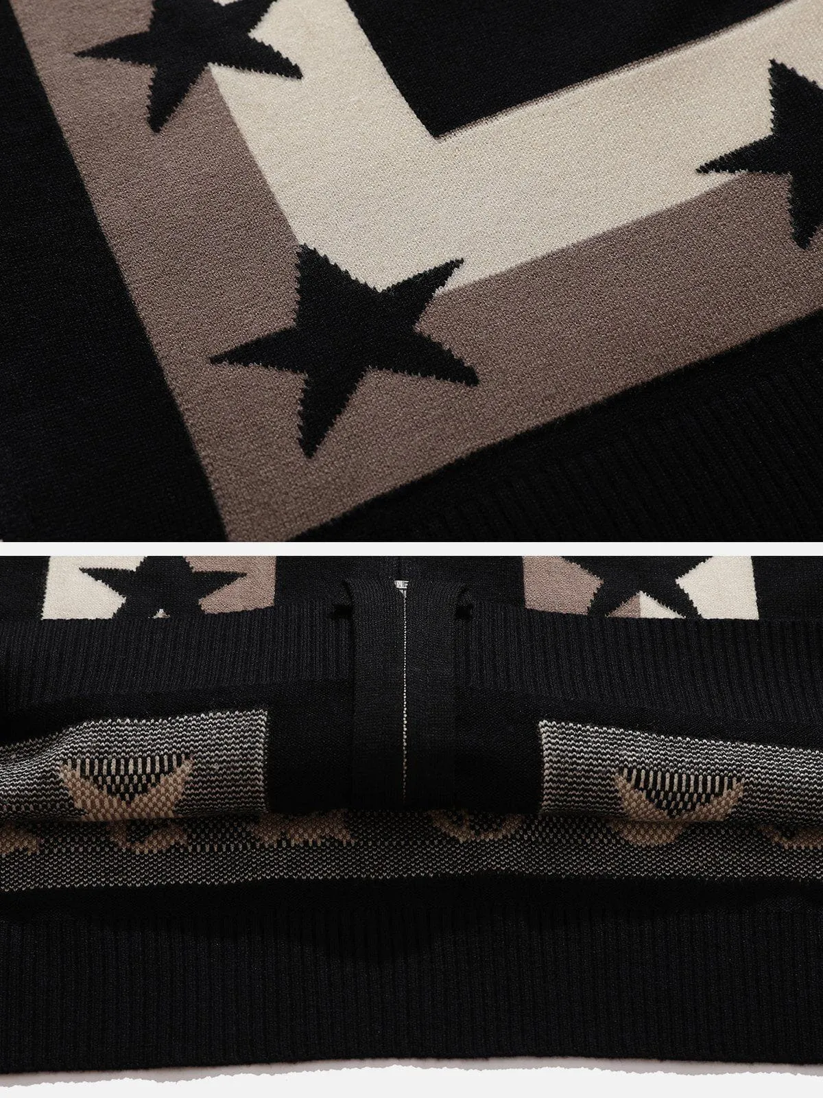 Aelfric Eden Star Colorblock Embroidery Cardigan sold by Aelfric Eden product image thumbnail 5