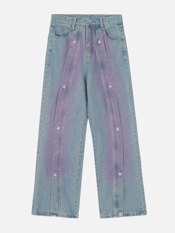 Aelfric Eden Embroidery Star Washed Jeans sold by Aelfric Eden