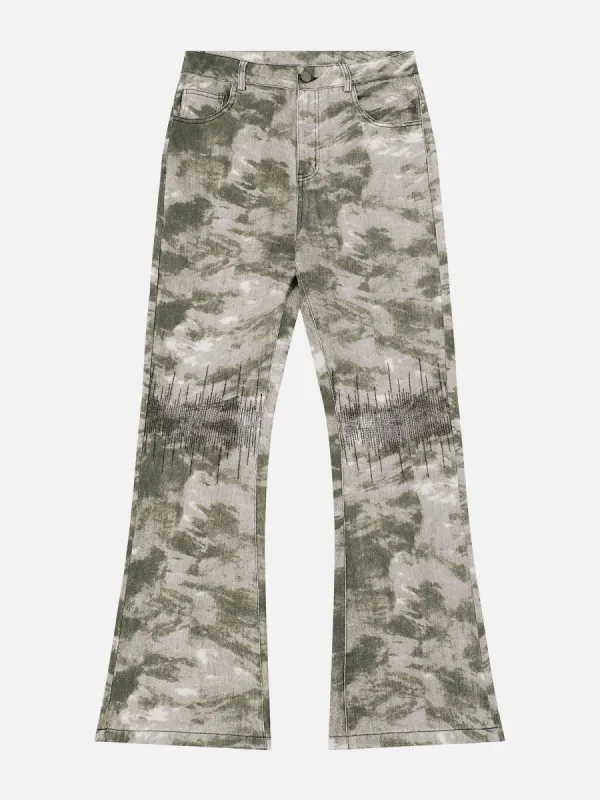 Aelfric Eden Camouflage Embroidery Jeans sold by Aelfric Eden