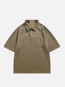 Aelfric Eden Vintage Solid Polo Collar Tee sold by Aelfric Eden