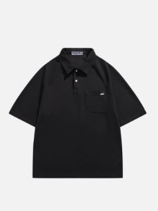 Aelfric Eden Vintage Solid Polo Collar Tee sold by Aelfric Eden