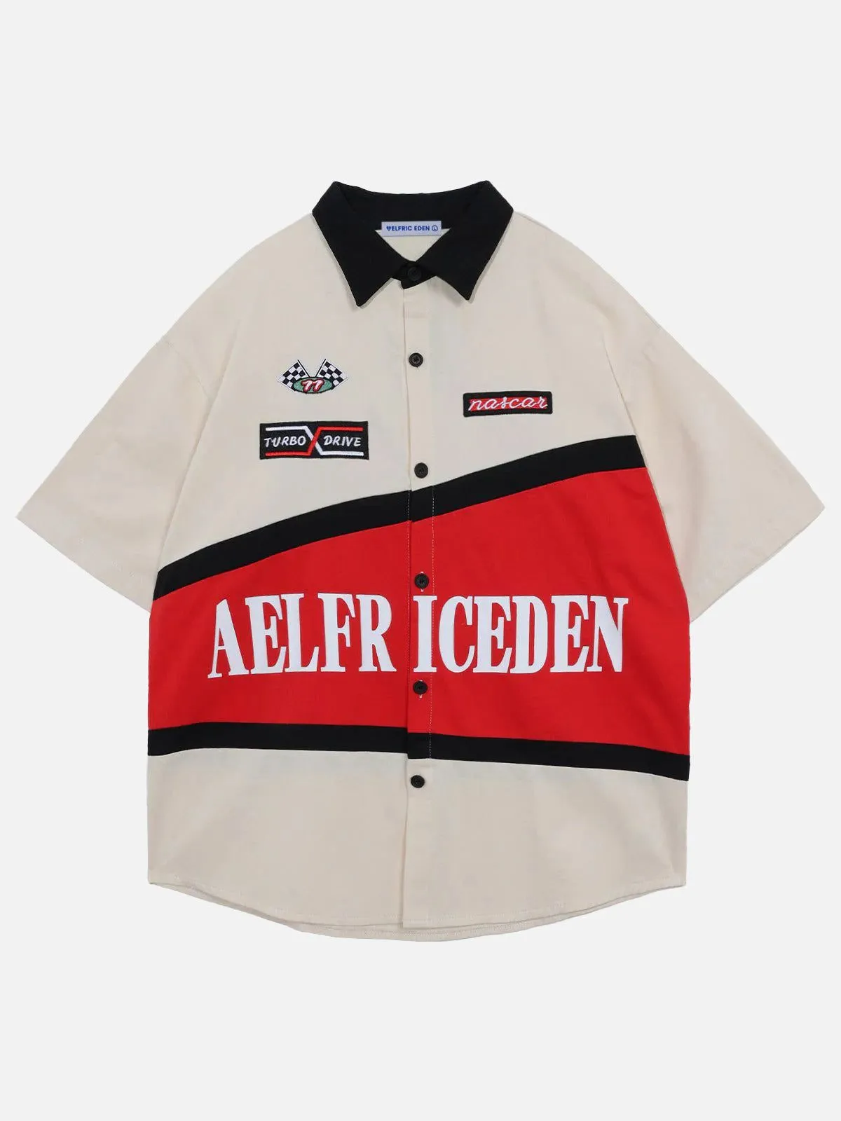 Aelfric Eden Patchwork Short Sleeve Shirt sold by Aelfric Eden product image thumbnail 2