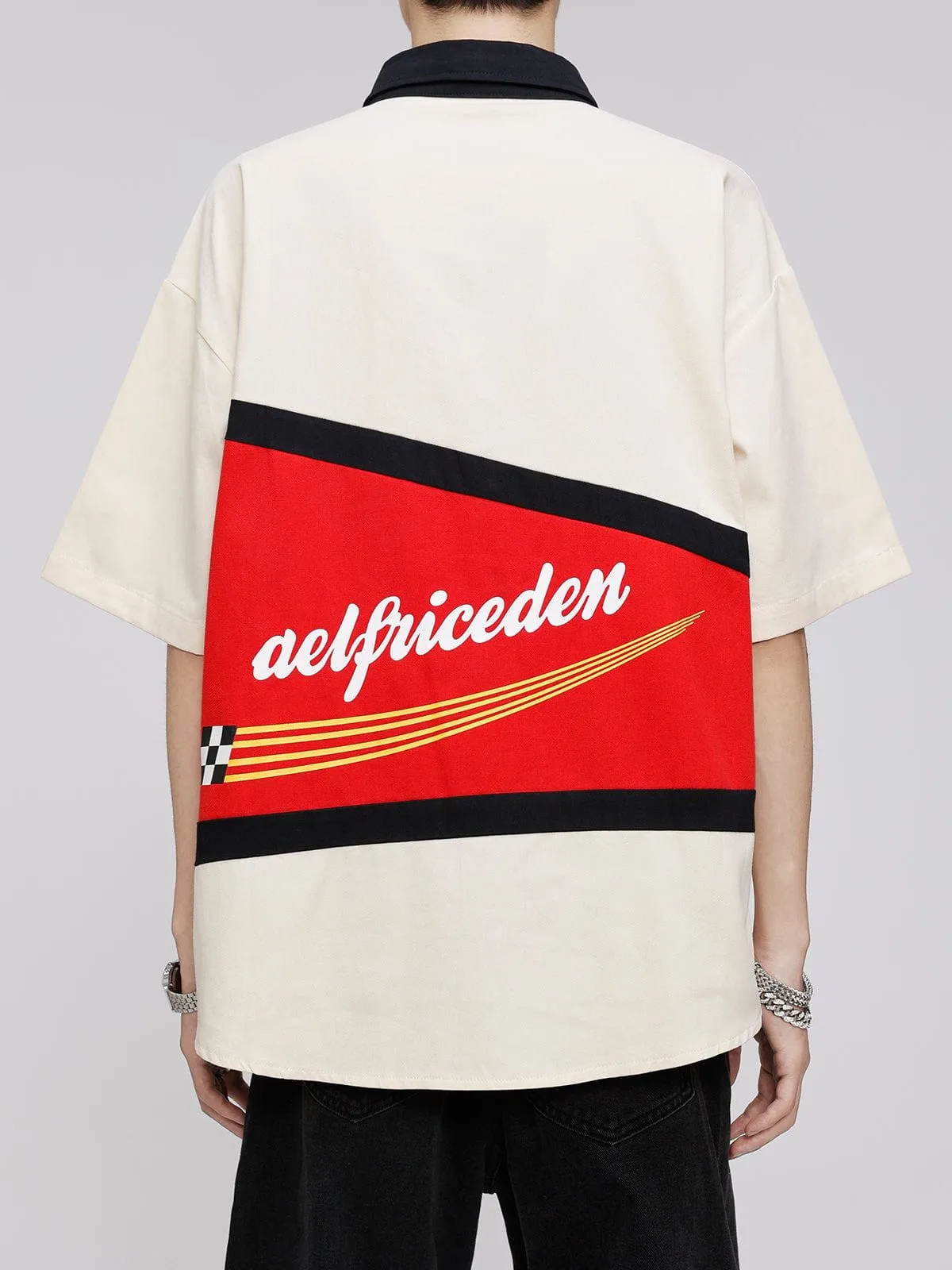 Aelfric Eden Patchwork Short Sleeve Shirt sold by Aelfric Eden product image thumbnail 5