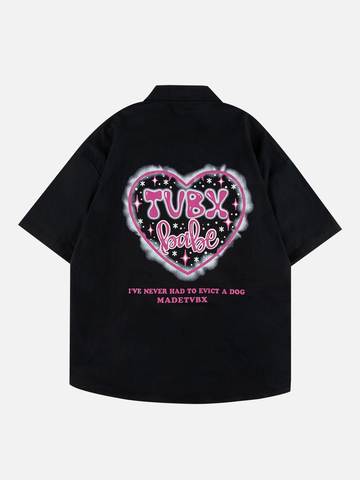 Aelfric Eden Heart-Shaped Star Print Short Sleeve Shirts sold by Aelfric Eden