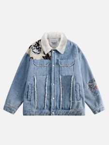 Aelfric Eden Sherpa Patchwork Denim Jacket sold by Aelfric Eden