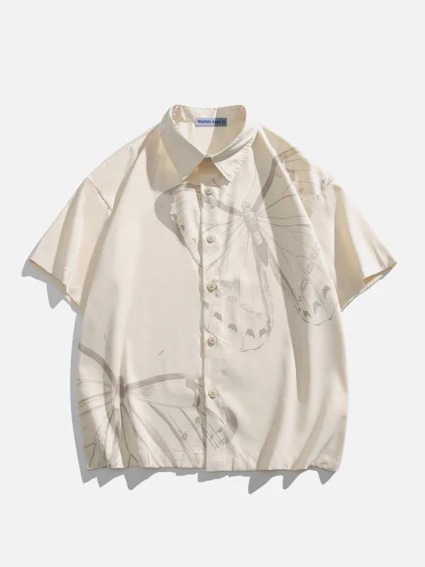 Aelfric Eden Butterfly Print Short Sleeve Shirt sold by Aelfric Eden
