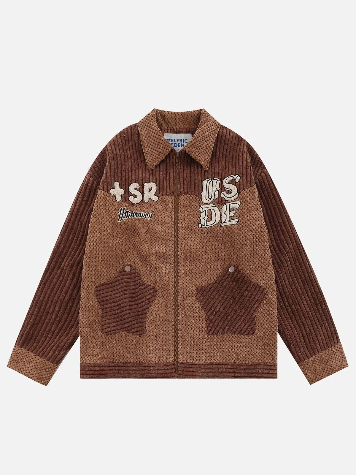 Aelfric Eden Color Blocking Star Pocket Corduroy Jacket sold by Aelfric Eden