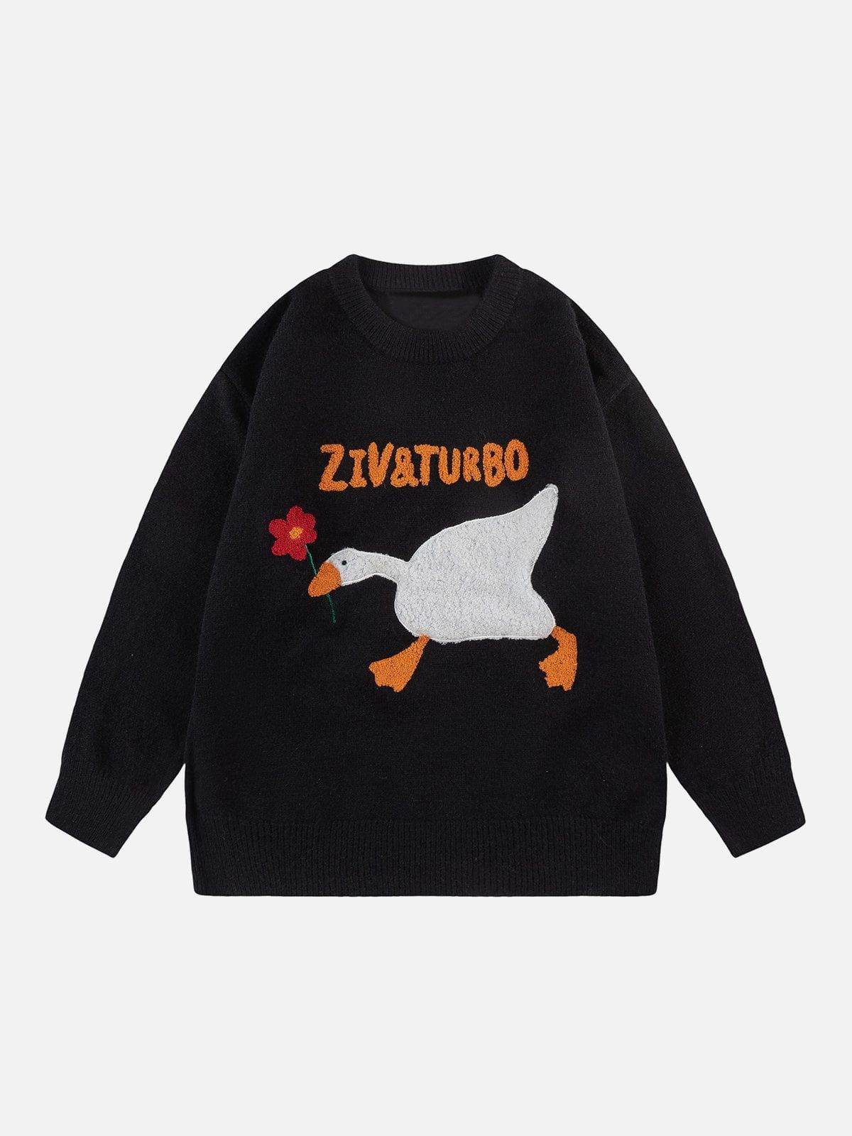 Aelfric Eden "Flower & Goose Thief" Jacquard Sweater sold by Aelfric Eden product image thumbnail 3