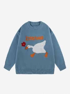 Aelfric Eden "Flower & Goose Thief" Jacquard Sweater sold by Aelfric Eden