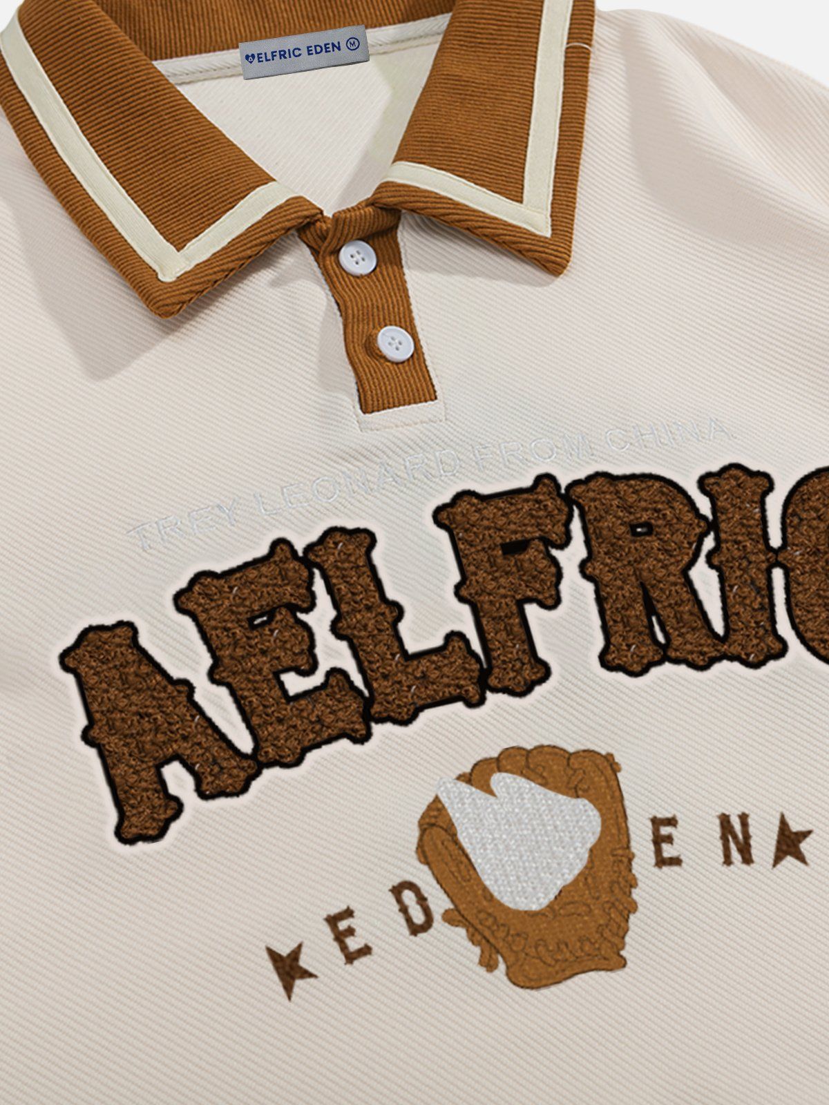Aelfric Eden Baseball Embroidery Polo Tee sold by Aelfric Eden product image thumbnail 3