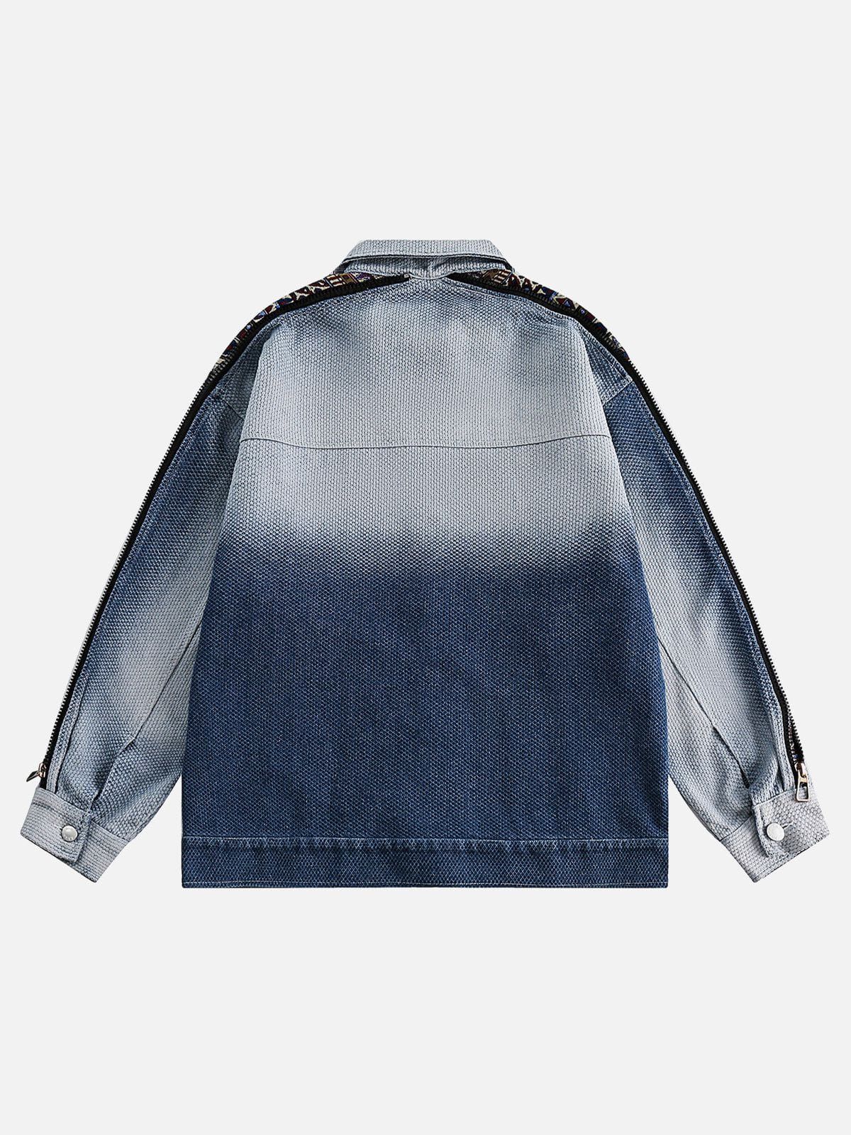 Aelfric Eden Patchwork Ethnic Style Denim Jacket sold by Aelfric Eden product image thumbnail 2