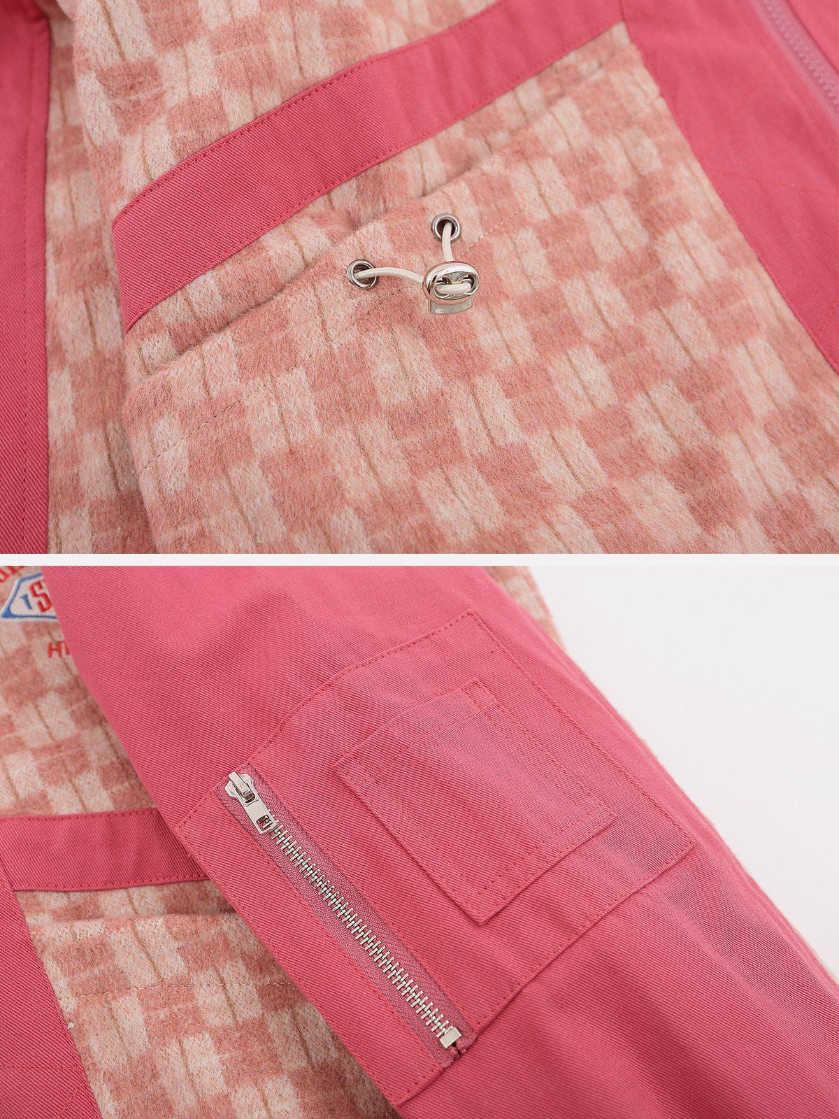 Aelfric Eden Plaid Patchwork Jacket sold by Aelfric Eden product image thumbnail 4