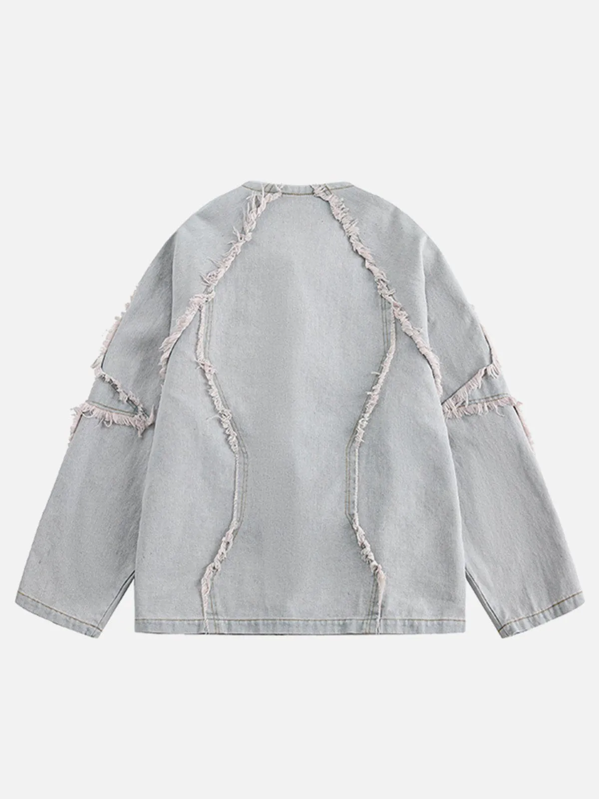 Aelfric Eden Plate Buckle Fringe Denim Jacket sold by Aelfric Eden product image thumbnail 2