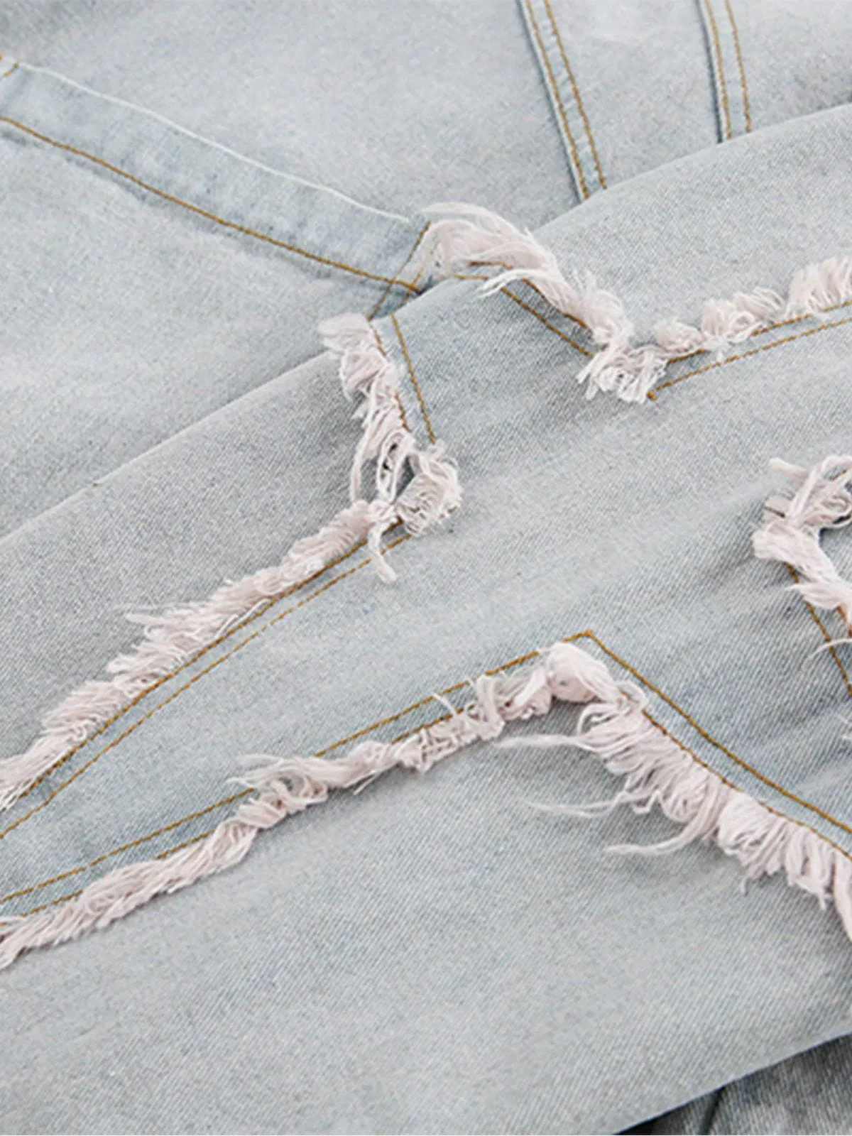 Aelfric Eden Plate Buckle Fringe Denim Jacket sold by Aelfric Eden product image thumbnail 4