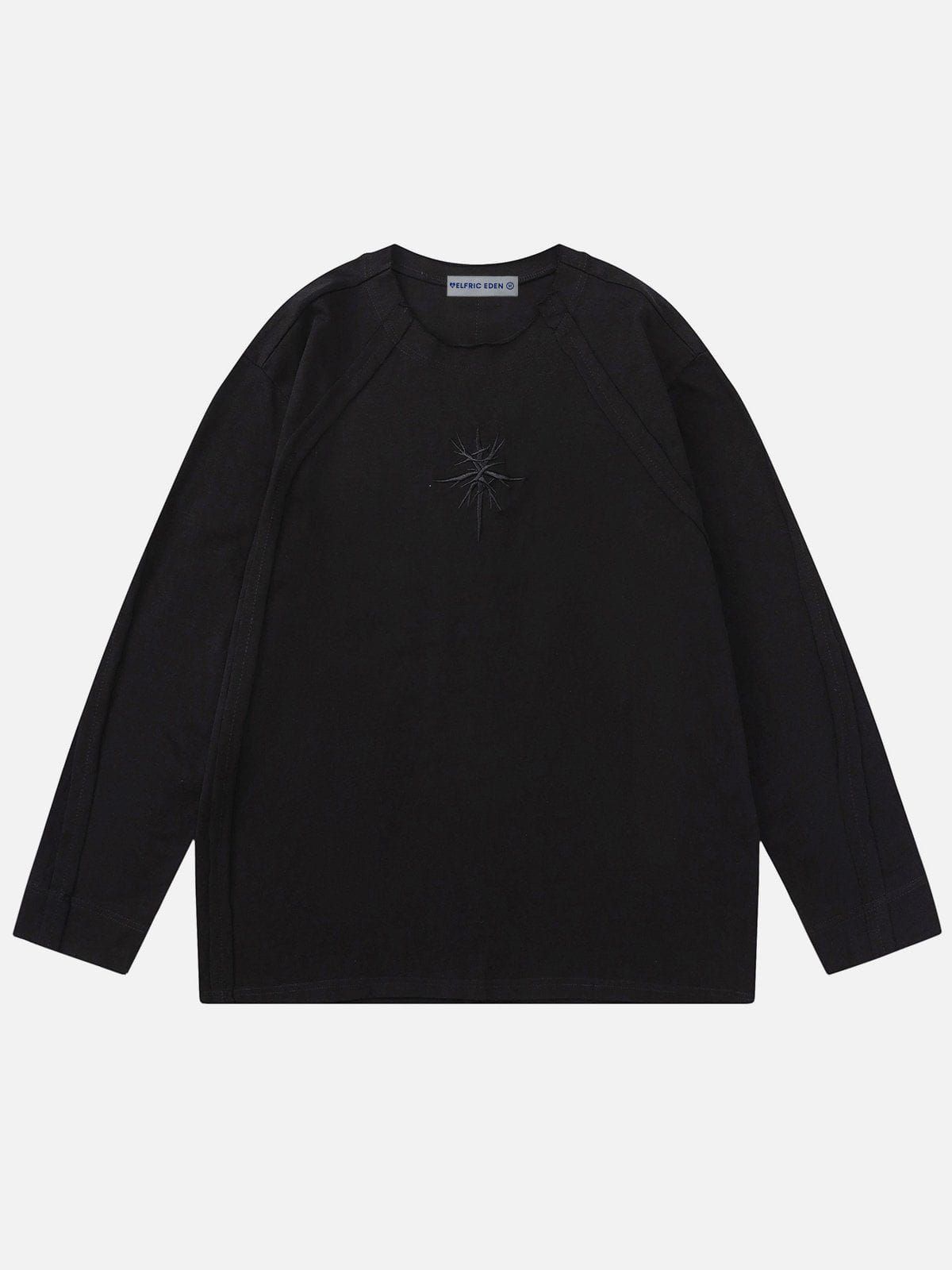 Aelfric Eden Embroidery Irregular Patchwork Sweatshirt sold by Aelfric Eden product image thumbnail 3