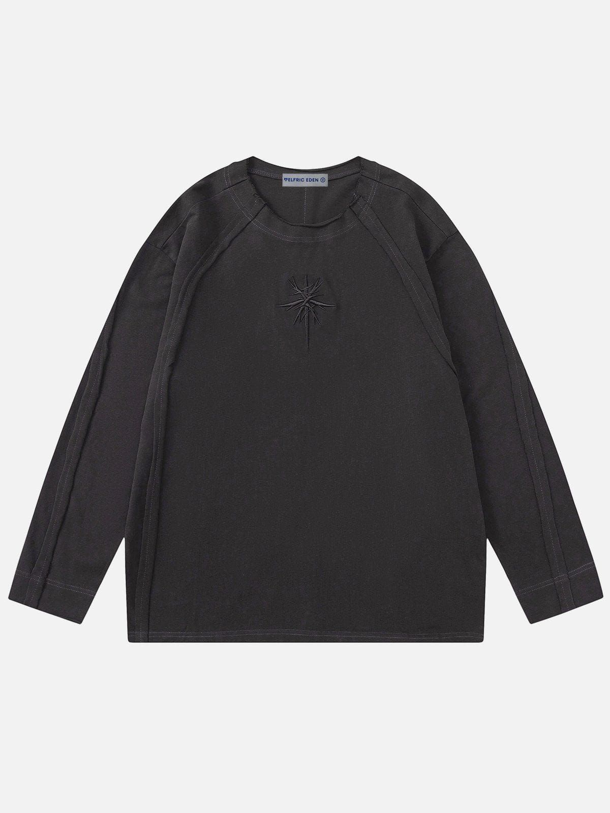 Aelfric Eden Embroidery Irregular Patchwork Sweatshirt sold by Aelfric Eden product image thumbnail 2