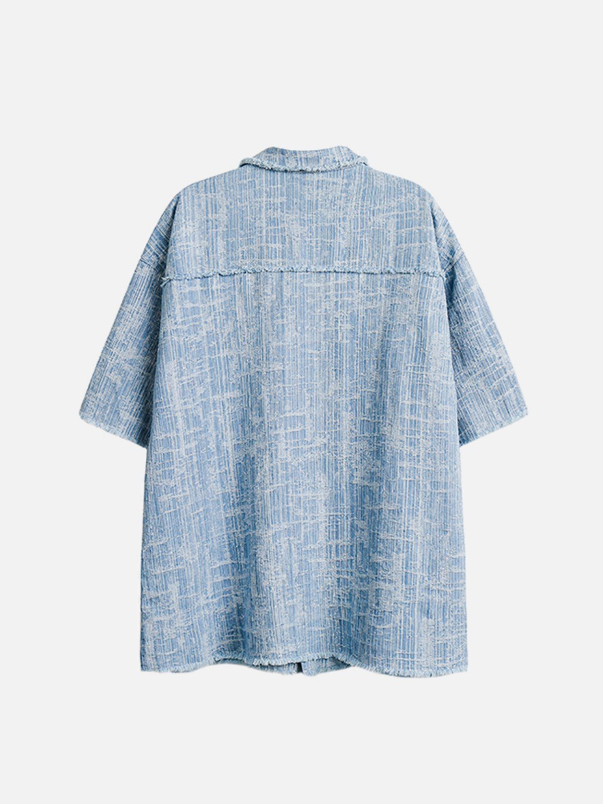 Aelfric Eden Fringed Denim Short Sleeve Shirts sold by Aelfric Eden product image thumbnail 2