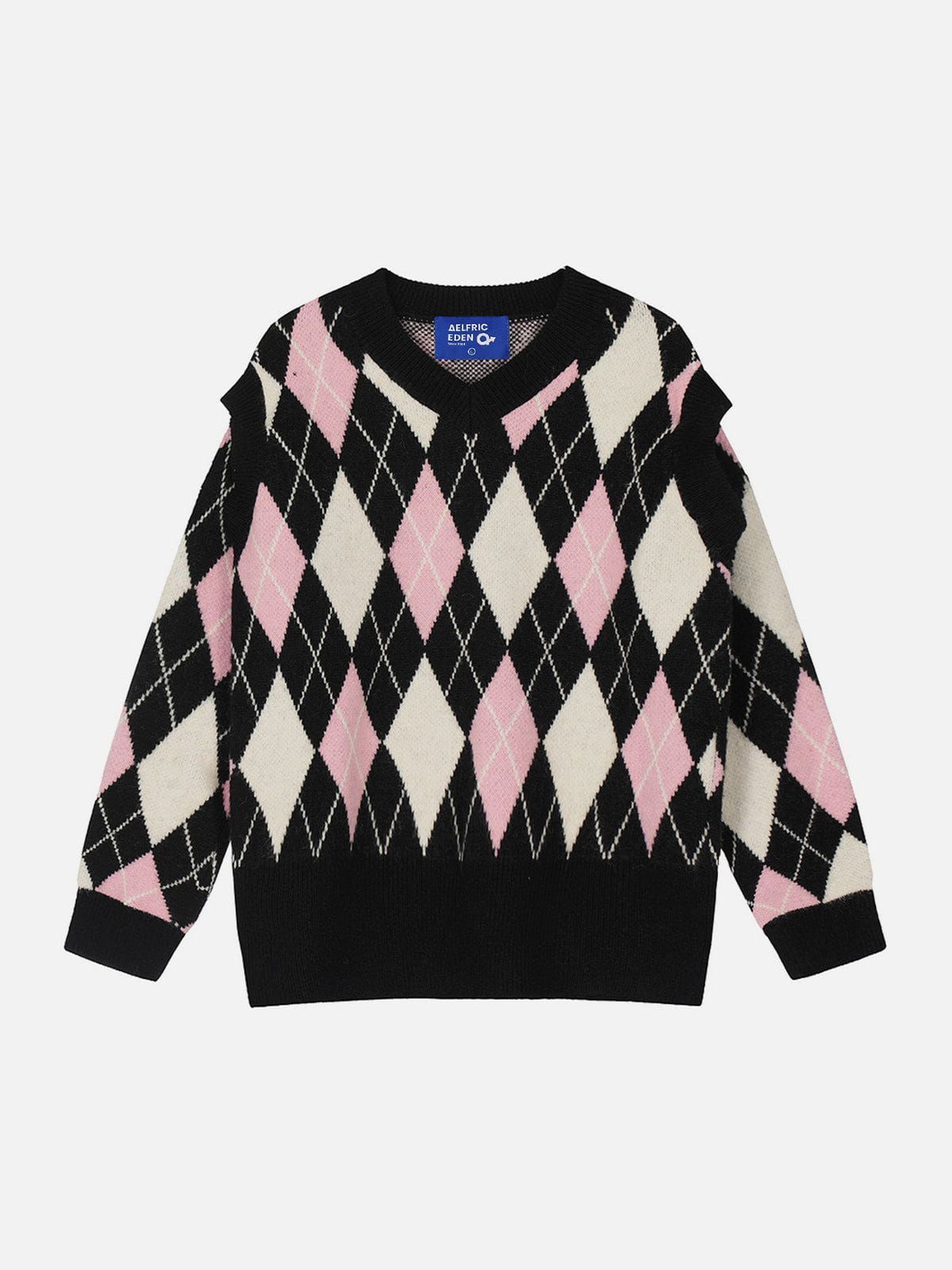 Aelfric Eden Detachable Argyle Sweater sold by Aelfric Eden product image thumbnail 3