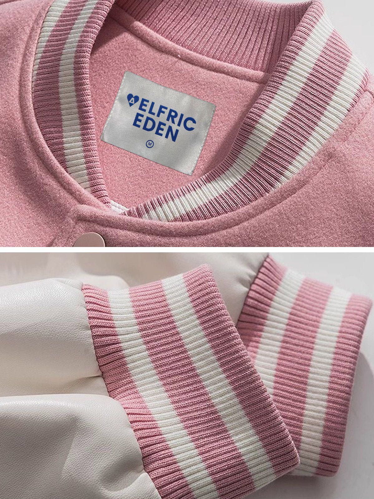 Aelfric Eden Fabric Patchwork Varsity Jacket sold by Aelfric Eden product image thumbnail 5