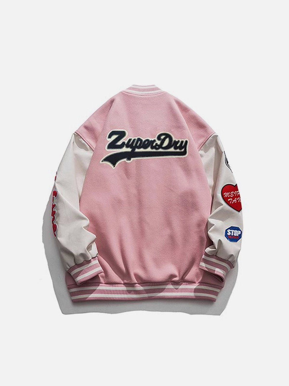 Aelfric Eden Fabric Patchwork Varsity Jacket sold by Aelfric Eden product image thumbnail 4