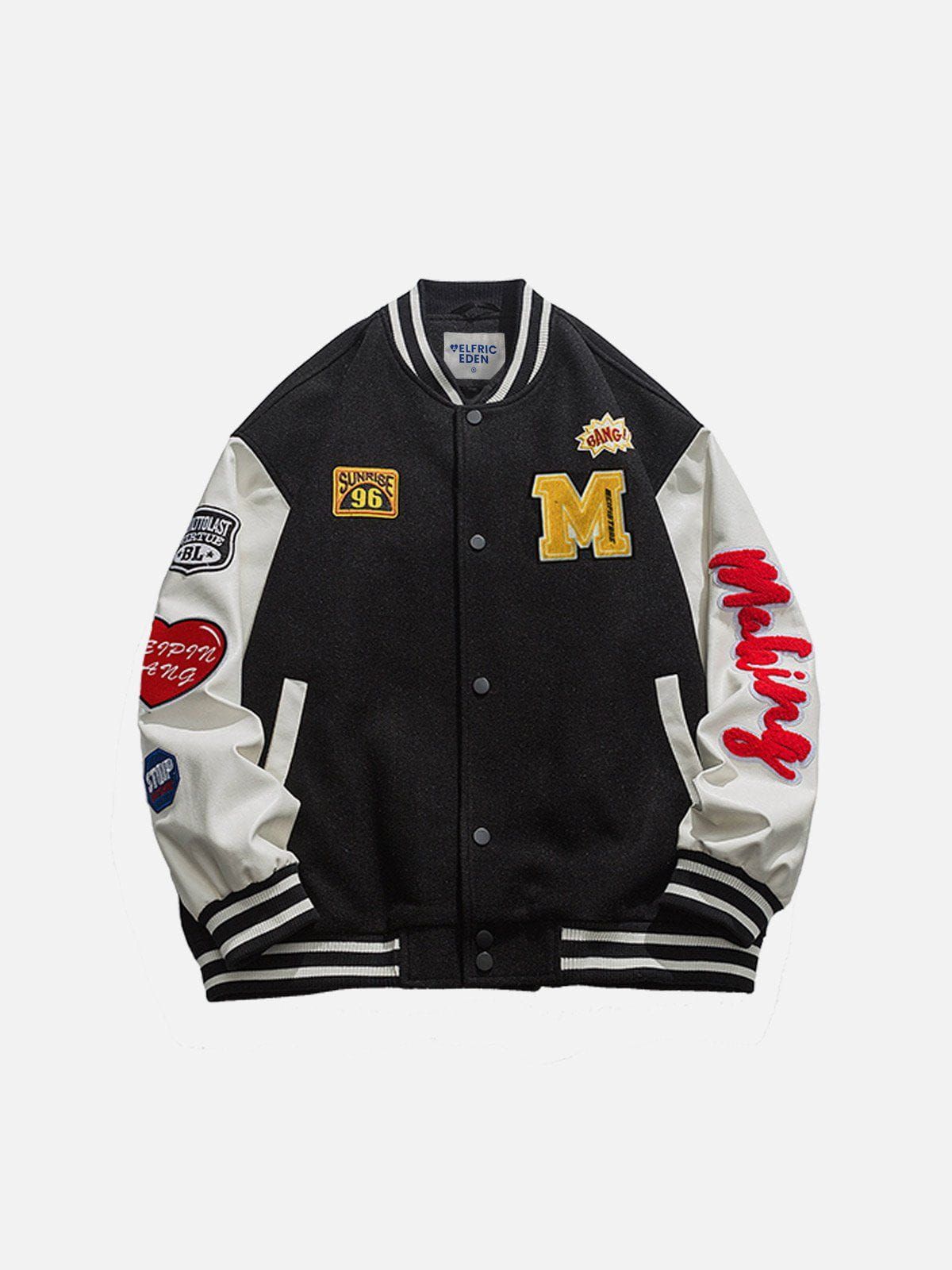 Aelfric Eden Fabric Patchwork Varsity Jacket sold by Aelfric Eden product image thumbnail 2