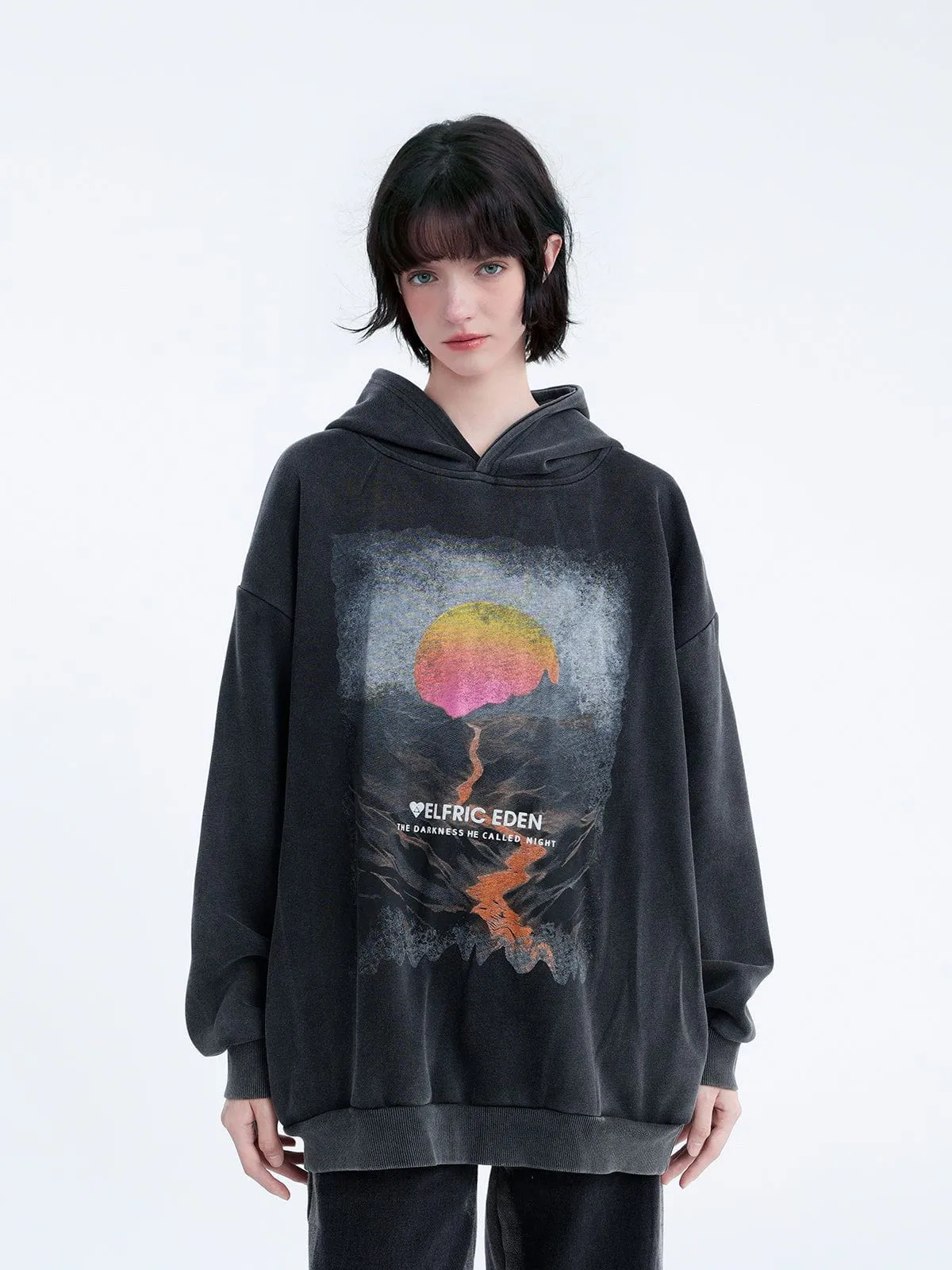 Aelfric Eden Mountain Sunset Print Hoodie sold by Aelfric Eden product image thumbnail 2