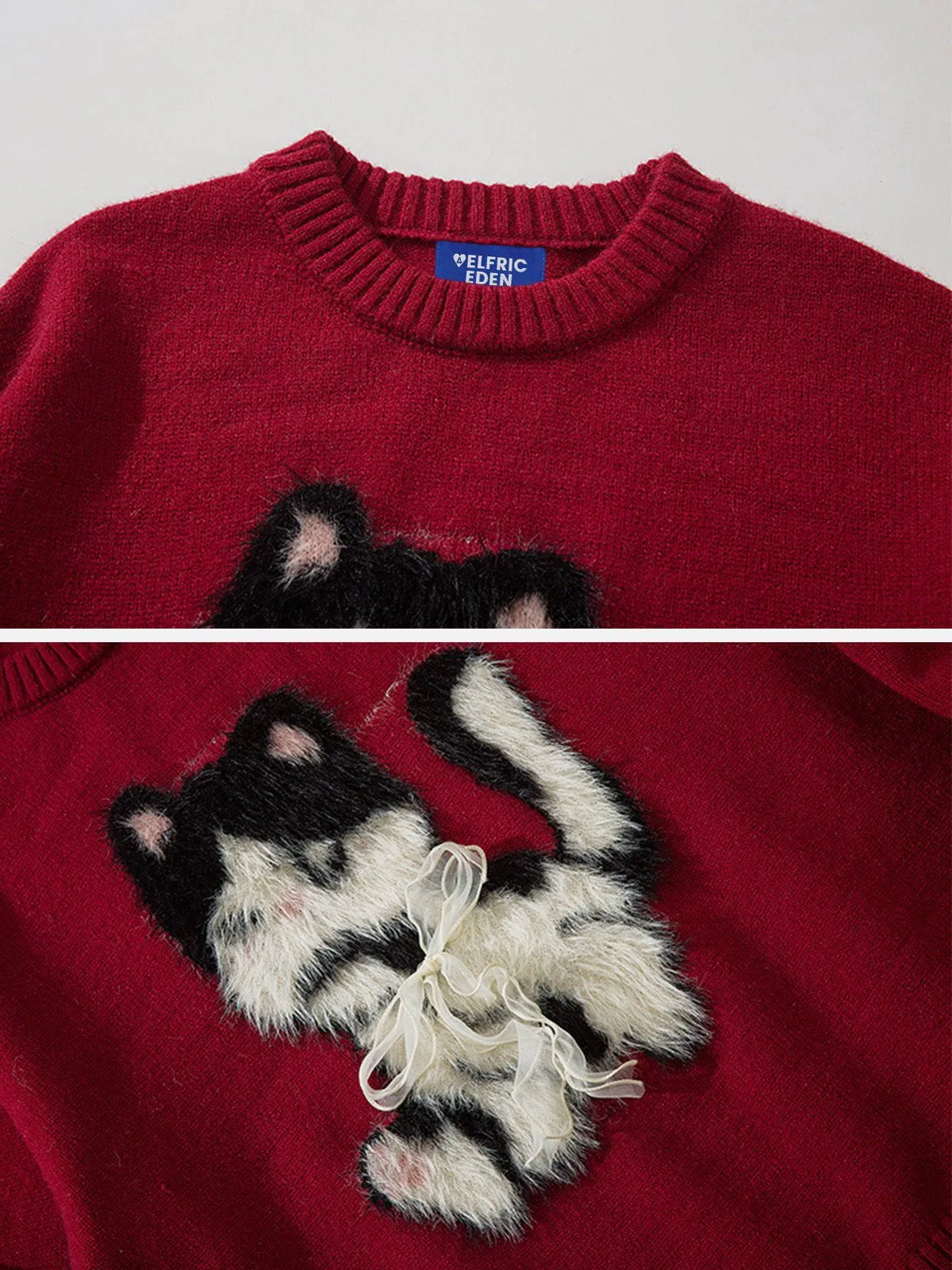 Aelfric Eden Flocked Cat Sweater sold by Aelfric Eden product image thumbnail 4